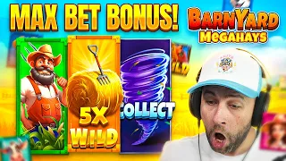 I SPUN in a MAX BET BONUS on the *NEW* BARNYARD MEGAHAYS!! MAX MEGAWAYS!! (Bonus Buys)