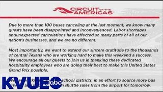 COTA experiences bus cancellations during Formula 1 U.S. Grand Prix weekend event | KVUE
