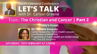 Let's Talk with Dr. Carson Greene || February 10th, 2024 || At 3:00pm