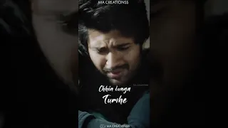 Tujhe Kitna Chahne Lage Status  Vijay Devarakonda  Rashmika Mandanna WhatsApp Status Dear Comrade