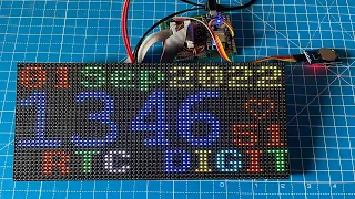 ESP8266 & P4 Display Big font Digital RTC Clock #shorts