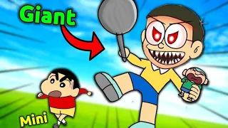 GIANT vs Mini Challenge 😱 || Shinchan Vs Nobita 😂