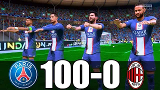 FIFA 23 | RONALDO, MESSI, MBAPPE, NEYMAR, ALLSTARS | PSG 100-0 AC MILAN | UCL FINAL | PS5 4K 60FPS