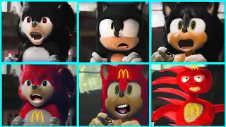 Sonic The Hedgehog Movie Happy Meal vs DARK SONIC Uh Meow All Designs Compilation