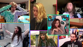 Reactions to Johnny Depp Winning vs Amber Heard - Asmongold, xQc, Pokimane, MoistCr1tikal, Hasan...