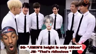 LOL I FEEL JIMIN’S PAIN😅 REACTING to | BTS triggering Jimin cuz of his height