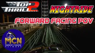 Top Thrill 2 Front Row POV! - Night Ride Cedar Point's New Triple-launch Strata Coaster