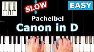 Pachelbel - Canon in D - Piano Tutorial Easy SLOW