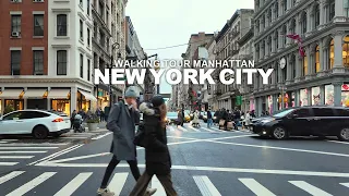 NEW YORK CITY - Manhattan Winter Season, SoHo, Little Italy, Chinatown & 6th Avenue, Travel, USA, 4K