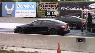Tesla Plaid Model S vs Mercedes AMG GT 63 S 1/4 Mile