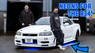 How To Fit Glowkit Underglow | Neons For The R34 With Huge Fast & Furious Vibes | R34 build ep. 10