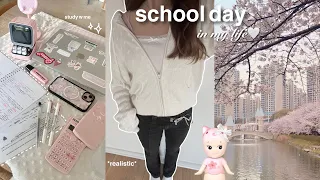 a realistic school day in my life: come w me to school, grwm, studying📓