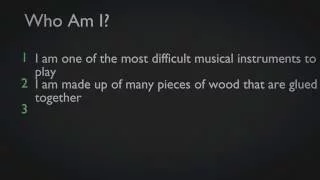 Who Am I - Musical Instruments - 1 - Educational Videos