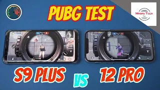 iPhone 12 Pro vs Samsung S9 Plus PUBG Test 🔥🔥🔥