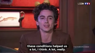 Timothée Chalamet talks about Dune on French TV (with English subtitles)