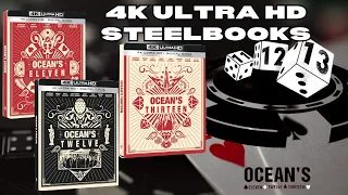 Ocean's Eleven, Ocean's Twelve,  and Ocean's Thirteen 4K Ultra HD Steelbooks