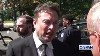 Elon Musk Briefs Reporters on Meeting With Senators on  AI