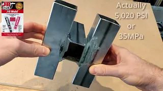 How strong is JB weld structural epoxy adhesive anyways ?  Destructive test, simulation and review