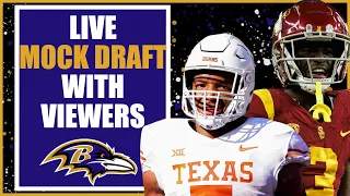 RAVENS MOCK DRAFT WITH THE TTB FAMILY! LET'S DO A MOCK TOGETHER! TRADES ALLOWED