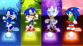 Sonic The Hedgehog 🆚 Muscular Sonic 🆚 Hyper Sonic 🆚 Sonic Girl | Tiles Hop EDM Rush