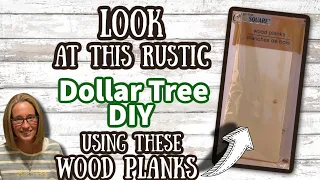 LOOK at this RUSTIC Dollar Tree DIY using these WOOD PLANKS by Crafters Square | EASY DIY