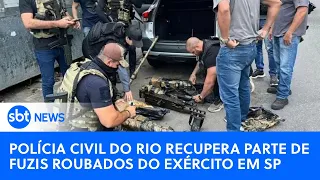 🔴SBT News na TV:Polícia do RJ recupera 8 fuzis roubados do Exército em SP; comandante será exonerado