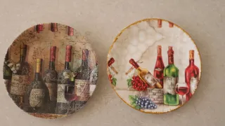 Decoupage on a ceramic plate | DIY Decoupage a plate with napkin| Decoupage for beginners