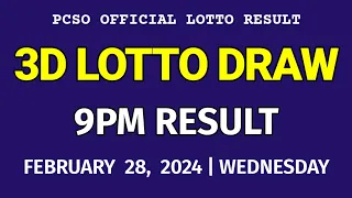 3D LOTTO RESULT 9PM DRAW February 28, 2024 PCSO SWERTRES LOTTO RESULT TODAY 3RD DRAW EVENING