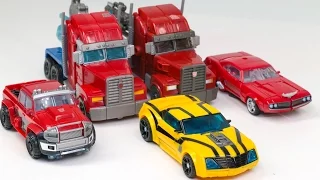 트랜스포머 프라임 옵티머스 프라임 범블비 클리프점퍼 아이언하이드 자동차 트럭 장난감 로봇 변신 동영상