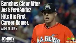 Benches clear after José Fernández hits his first career homer, a breakdown