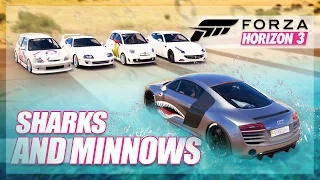 Forza Horizon 3 - Sharks and Minnows! (Mini Games & Random Fun)