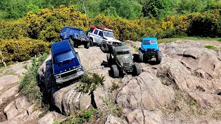 RC Crawlers Sticky Tyres on Dry Rocks #rccrawler #traxxas