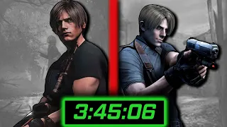 Speedrunning Resident Evil 4 ORIGINAL and REMAKE New Game Pro at the SAME TIME in 3:45:06