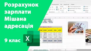 9 клас Зарплата в доларах євро Відносна, абсолютна і мішана адресація Excel