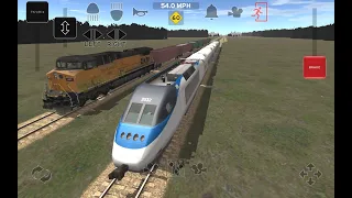 Racing Trains in Train and Rail yard Simulator