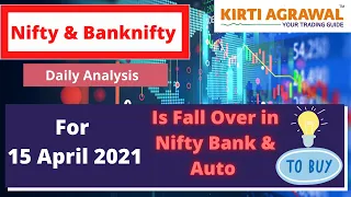 NIFTY PREDICTION & BANKNIFTY ANALYSIS FOR 15 APRIL 2021 | RANGE , ZONES , LEVELS & STRATEGY |