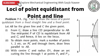 Loci of points from fixed point and Fixed Line