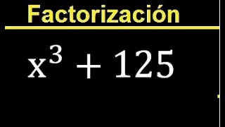 Factorizar x^3+125 , factorizacion de polinomios