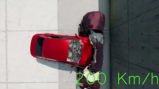 Audi A4 [2017] VS Audi A6 [C7] ⚠ 200 Km/h ⚠ BeamNG.drive Crash Test #shorts
