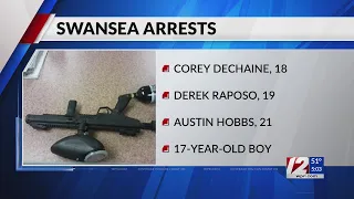 Four arrested after shooting a car with a paintball gun