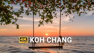 4K HDR Koh Chang Walking Tour. White Sand Beach