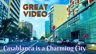 Casablanca 2023 Great video | driving Downtown | Morocco Africa person walking