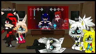 Sonic characters react to fnf vs sonic.exe 2.0