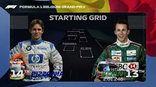 F1 2004 Belgian Grand Prix Starting Grid F1 2023 Style