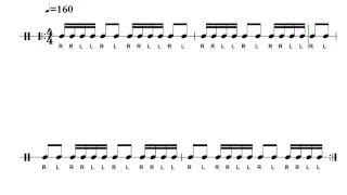 Snare Rudiment: Inverted Six Stroke Roll