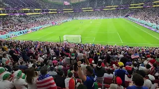 Christian Pulisic World Cup Goal vs. Iran ~ Audience Reaction ~ USA American Fans Qatar 2022 FIFA