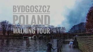 Walking in the Rain & Wind | Riverside of Brda Bydgoszcz Poland | Ambience Binaural Sounds