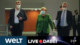 CORONA-GIPFEL: Merkel Briefing - Bekommen Geimpfte früher Freiheitsrechte zurück? | WELT Live dabei