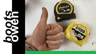 2 broken Stanley tape measures into 1 good one: How to replace the blade.