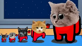 (Cute Mini Crew Baby Cats) Among Us distraction dance animation - Part 2